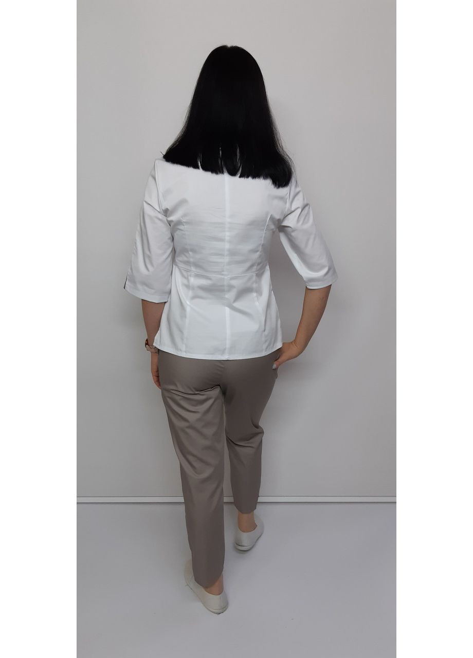 Костюм жіночий медичний Оскар котон штани укорочені три чверті рукав 62, Салатовий асфальт штани No Brand (361359978)