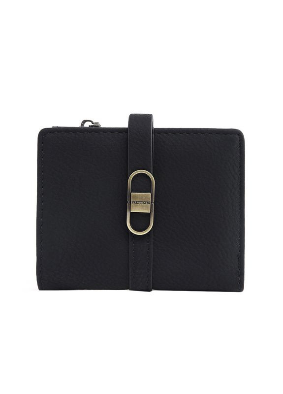 Жіночий гаманець PT23-2087 Black клатч із пряжкою повсякденний складаний маленький 5 шт. Prettyzys (352012491)