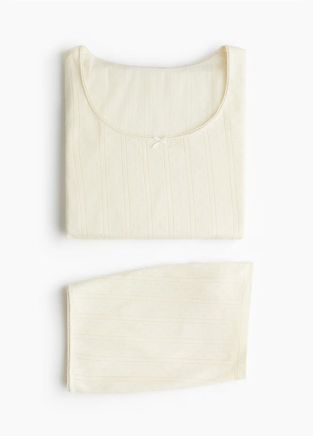 Кремова всесезон ажурна піжама H&M з 2Х частин