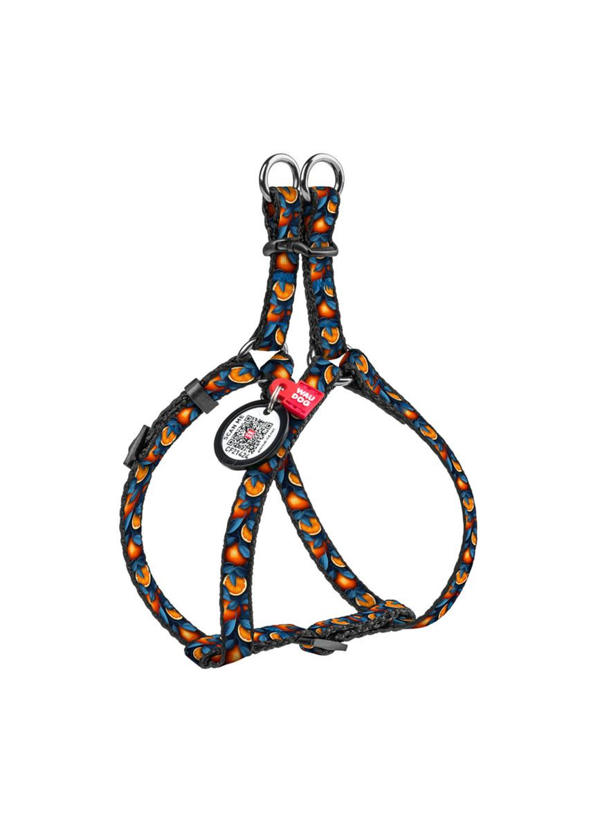 Шлей для кошек и мелких пород собак Nylon с QR паспортом, XS, Ш 10 мм, B=C 28-40 см WAUDOG (322643030)