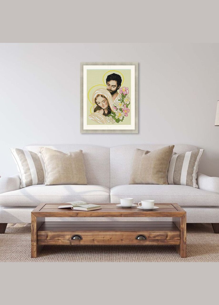 Набір алмазної мозаїки 40х50 Ікона Свята сім'я в ліліях SP024 ColorArt (299772528)