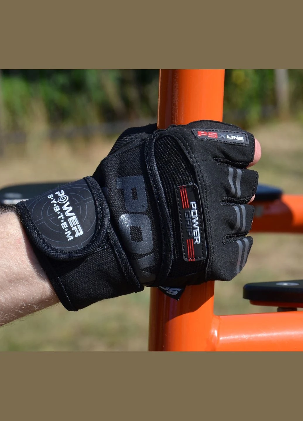 Рукавички для фітнесу PS-2800 Power Grip Black (A-012257) Power System (308859706)