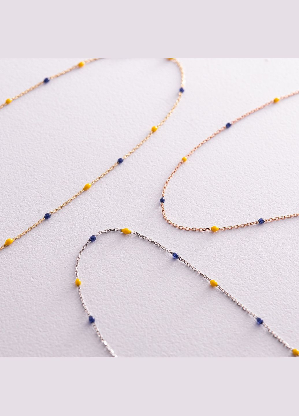 Колье в красном золоте (синяя и желтая эмаль) кол02242 42 Oniks (264644678)