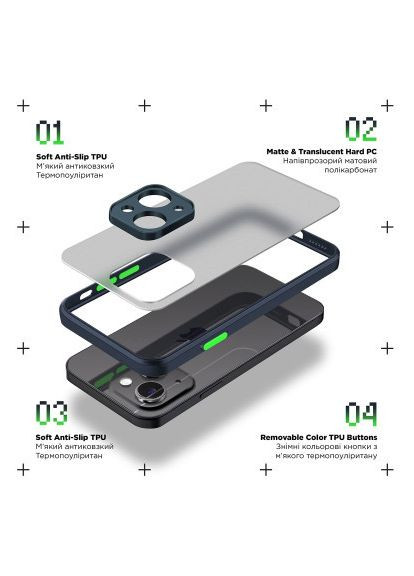 Чохол до мобільного телефона (ARM69692) ArmorStandart Frosted Matte Samsung A25 5G (A256) Navy Blue (280802461)