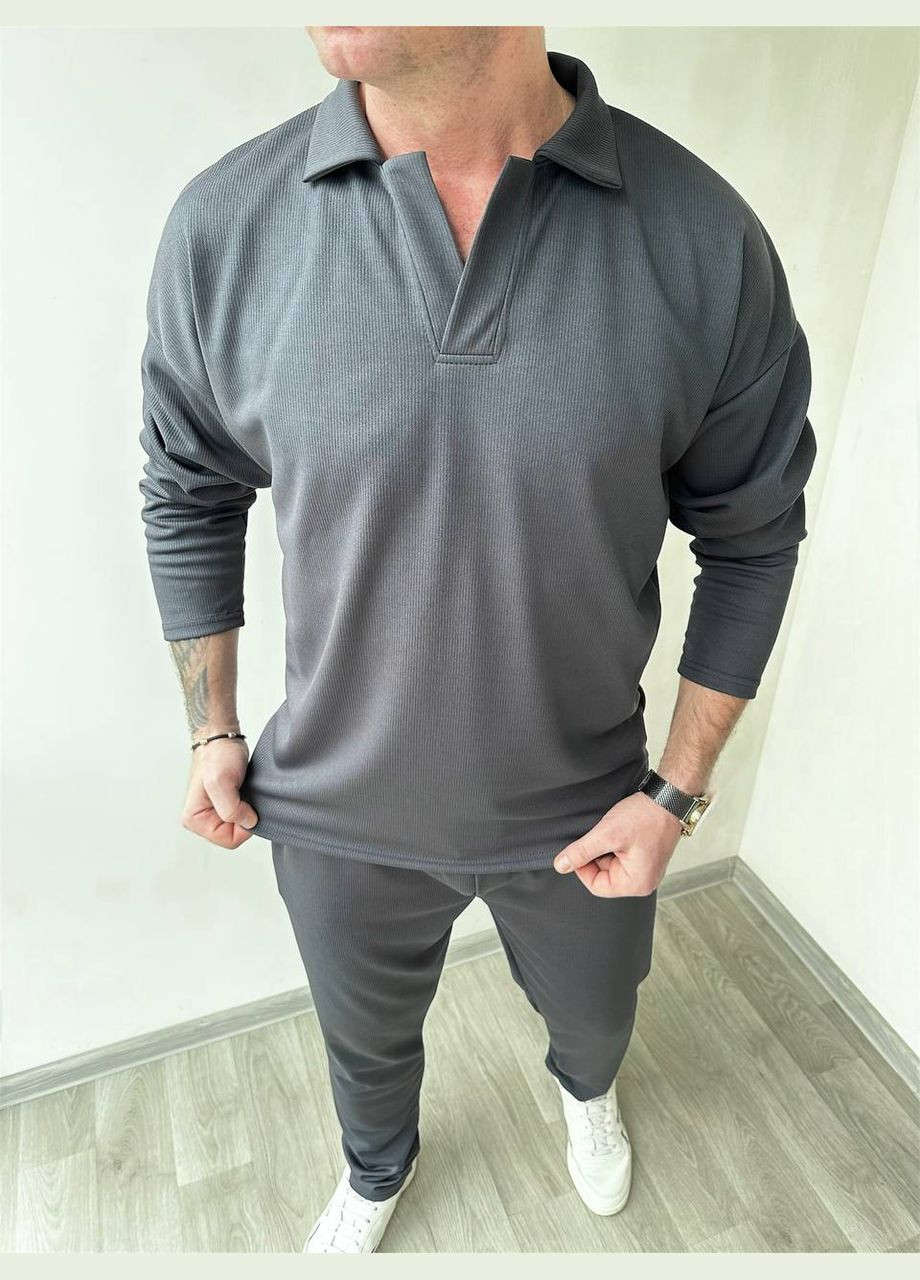 Графітовий чоловічий костюм Luna