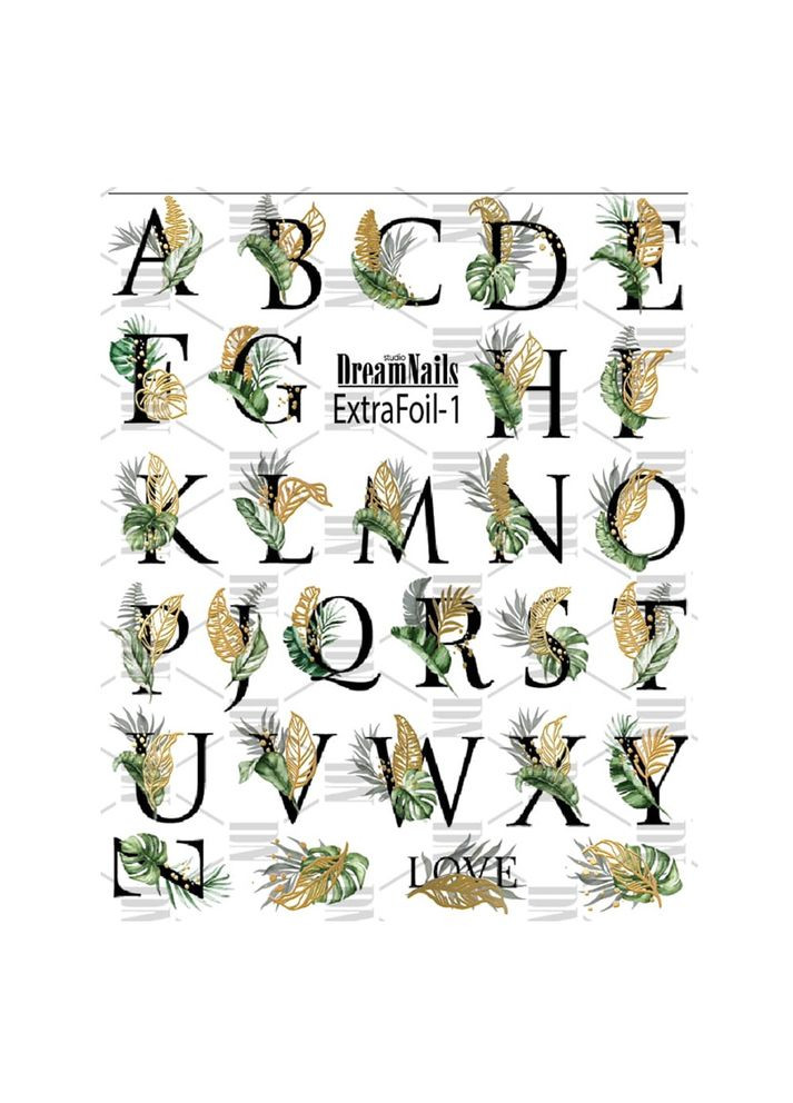 Слайдери ExtraFoil-1 Букви золото No Brand (358526623)