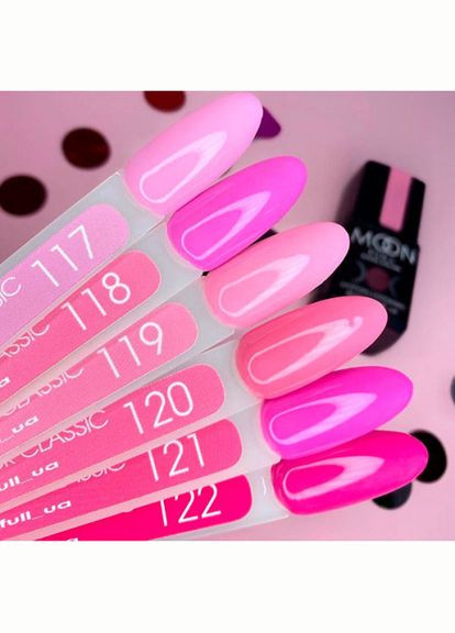 Гель-лак Full №121 глибокий рожевий, 8мл. Moon (338433068)