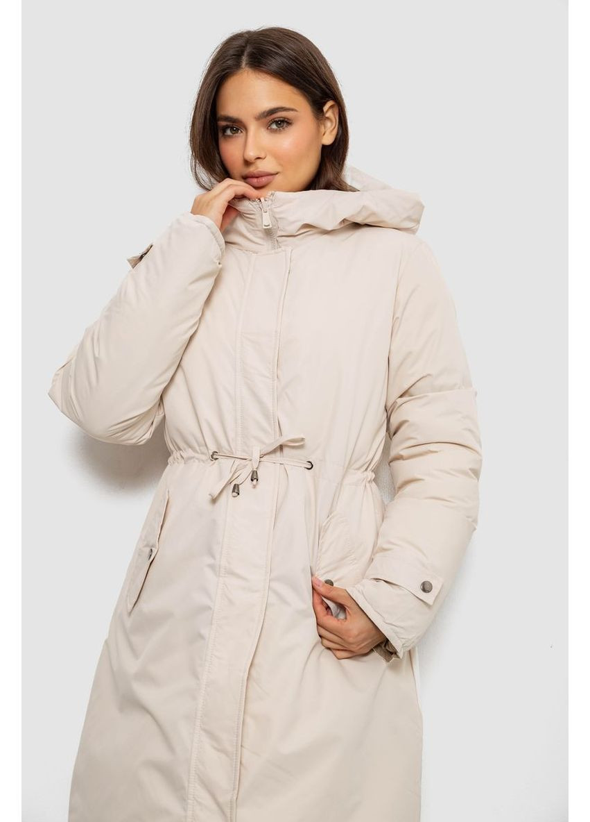 Бежева зимня куртка жіноча двостороння зимова Ager 244R24115