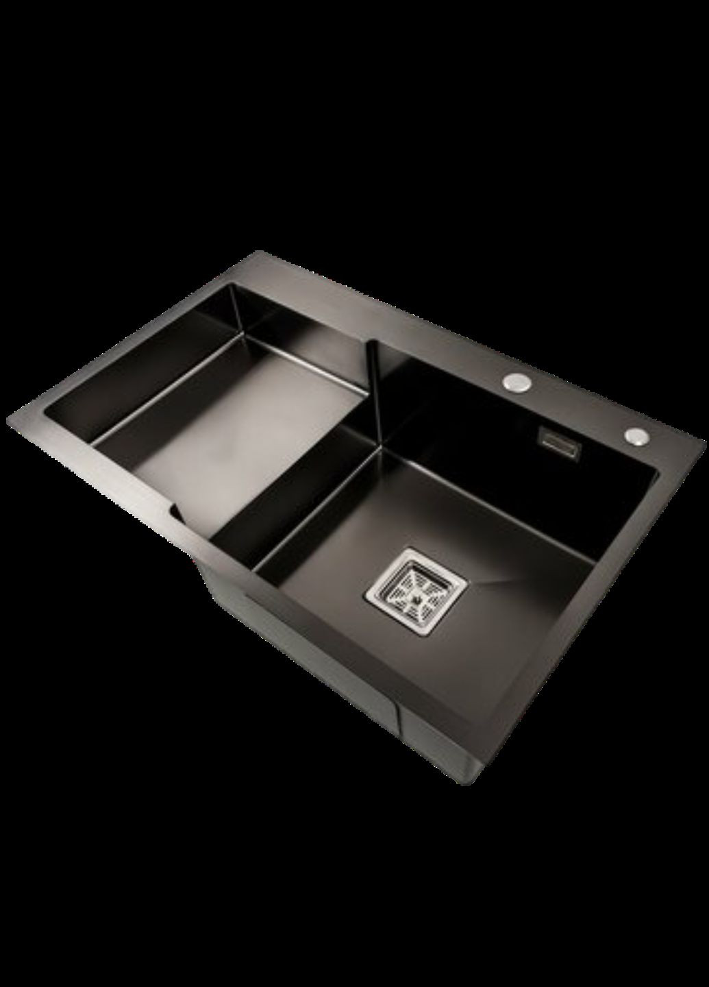 Кухонна мийка 78*50С L PVD чорна Handmade (поглиблена полиця, 3.0/1.0 мм) Platinum (336936437)