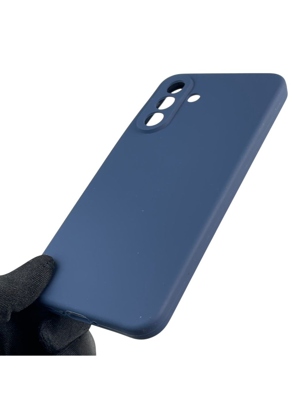 Чохол для Galaxy A56 (SM-A566B) силіконовий з мікрофіброю нековзний на самсунг а56 темно-синій Samsung (366387318)