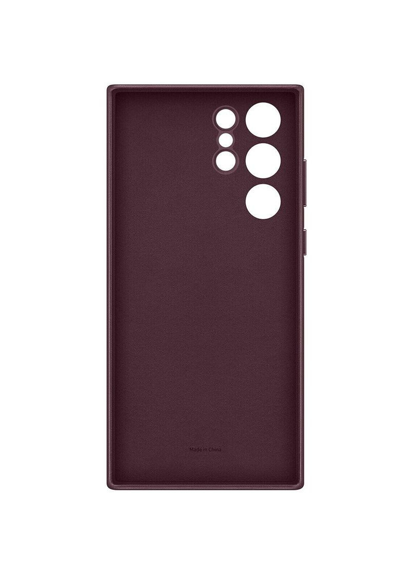 Чохол-накладка Leather Cover для Galaxy S22 Ultra SM-S908 Burgundy (EF-VS908LEEGRU) Samsung (360402903)