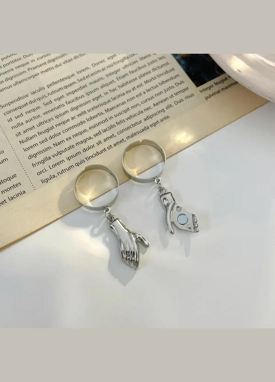 Набор парных колец на магните руки кольца неразлучники для влюбленных регулируются No Brand (340463668)