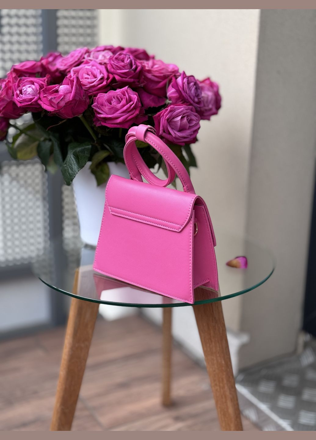 Жіноча сумочка jacquemus 3006 рожева малинова No Brand (296985463)