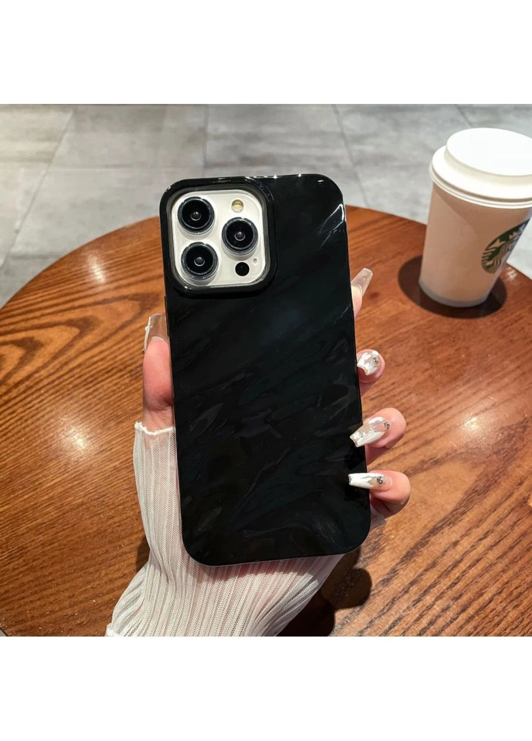 Чехол 3D Wavy Pattern Case для iPhone 13 Pro Black No Brand (382920698)