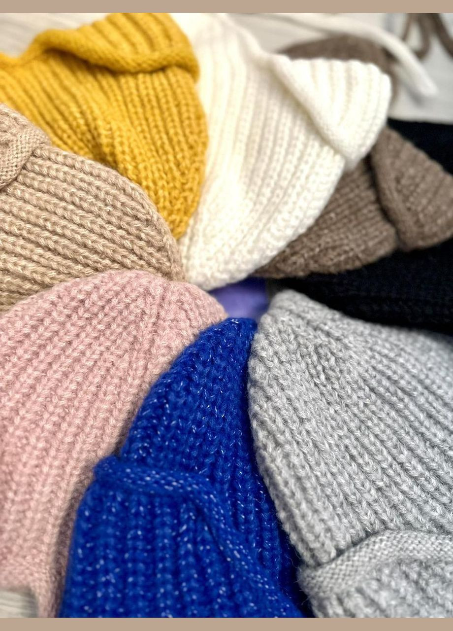 Шапка-вушанка в'язана One Size 55-58 Білий (5004) No Brand (358052684)