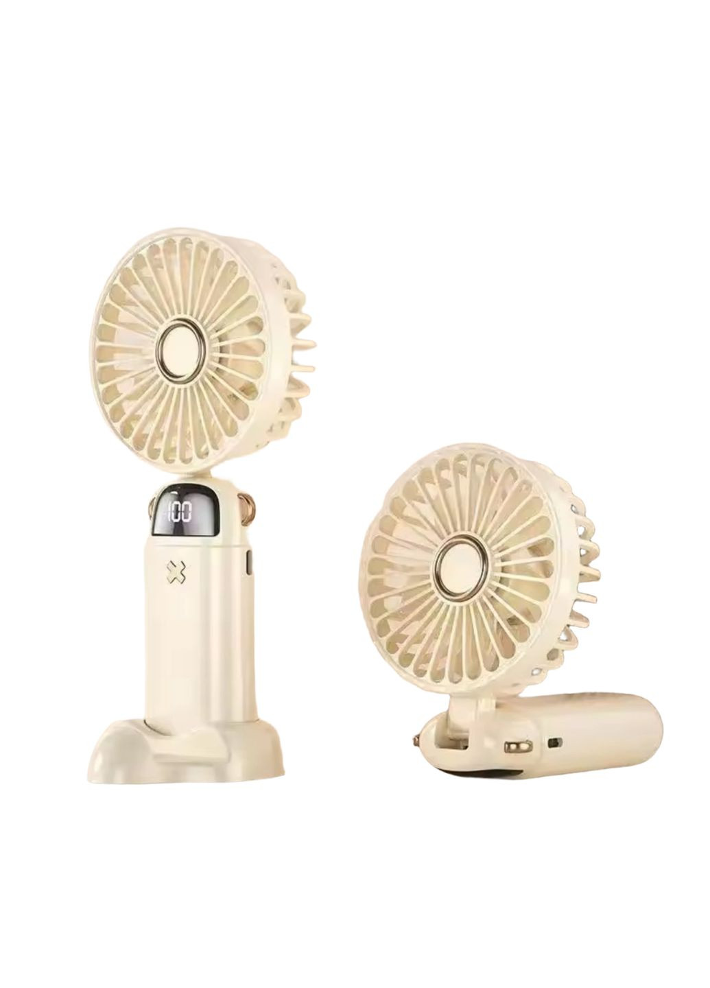 Портативний міні-вентилятор з акумулятором та USB-зарядкою (БЕЖЕВИЙ) No Brand (340916678)