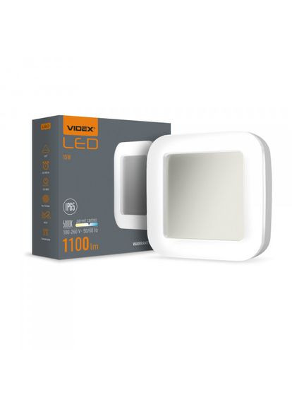 LED светильник ART IP65 квадратный 15W 5000K Videx (366298502)