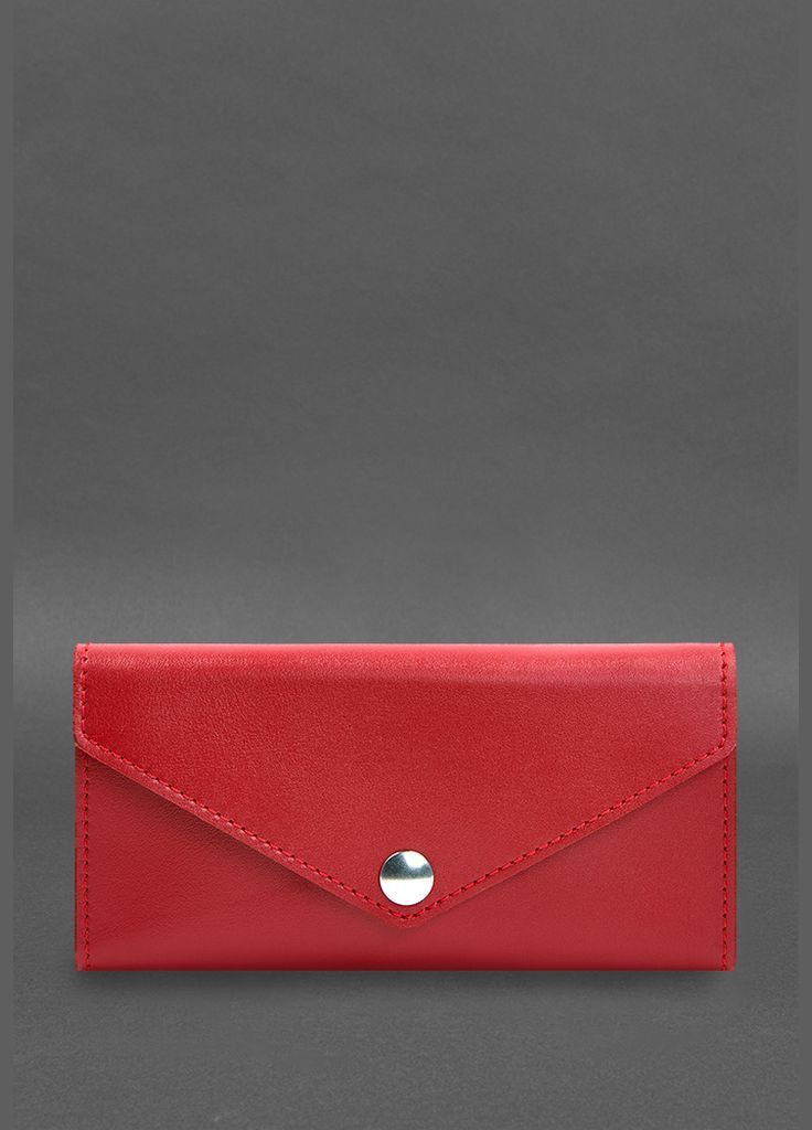 Шкіряний клатч (портмоне) на кнопці 5.0 червоний краст (A-028558) BlankNote (328444961)
