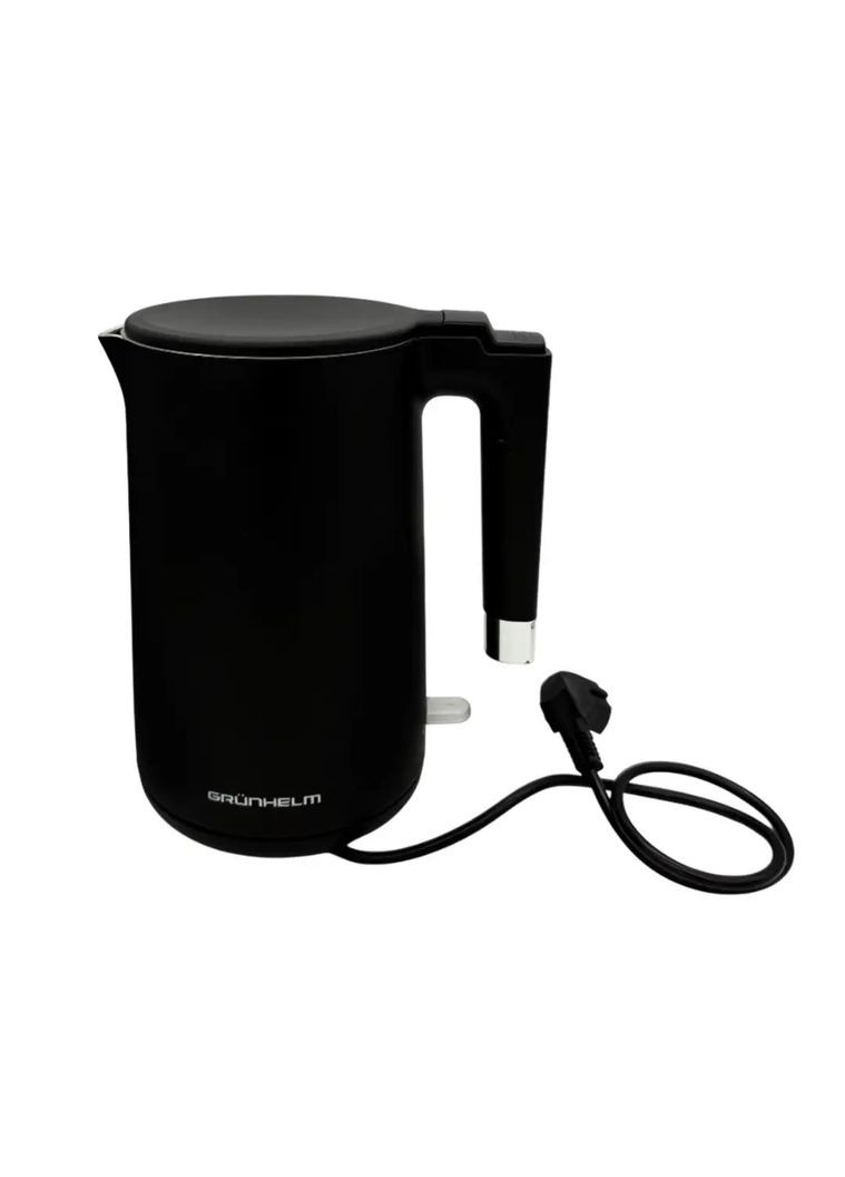 Электрочайник с вращением на 360° EKS-25020 матовый дисковый чайник 1.7л 2200Вт Черный Grunhelm (357208026)