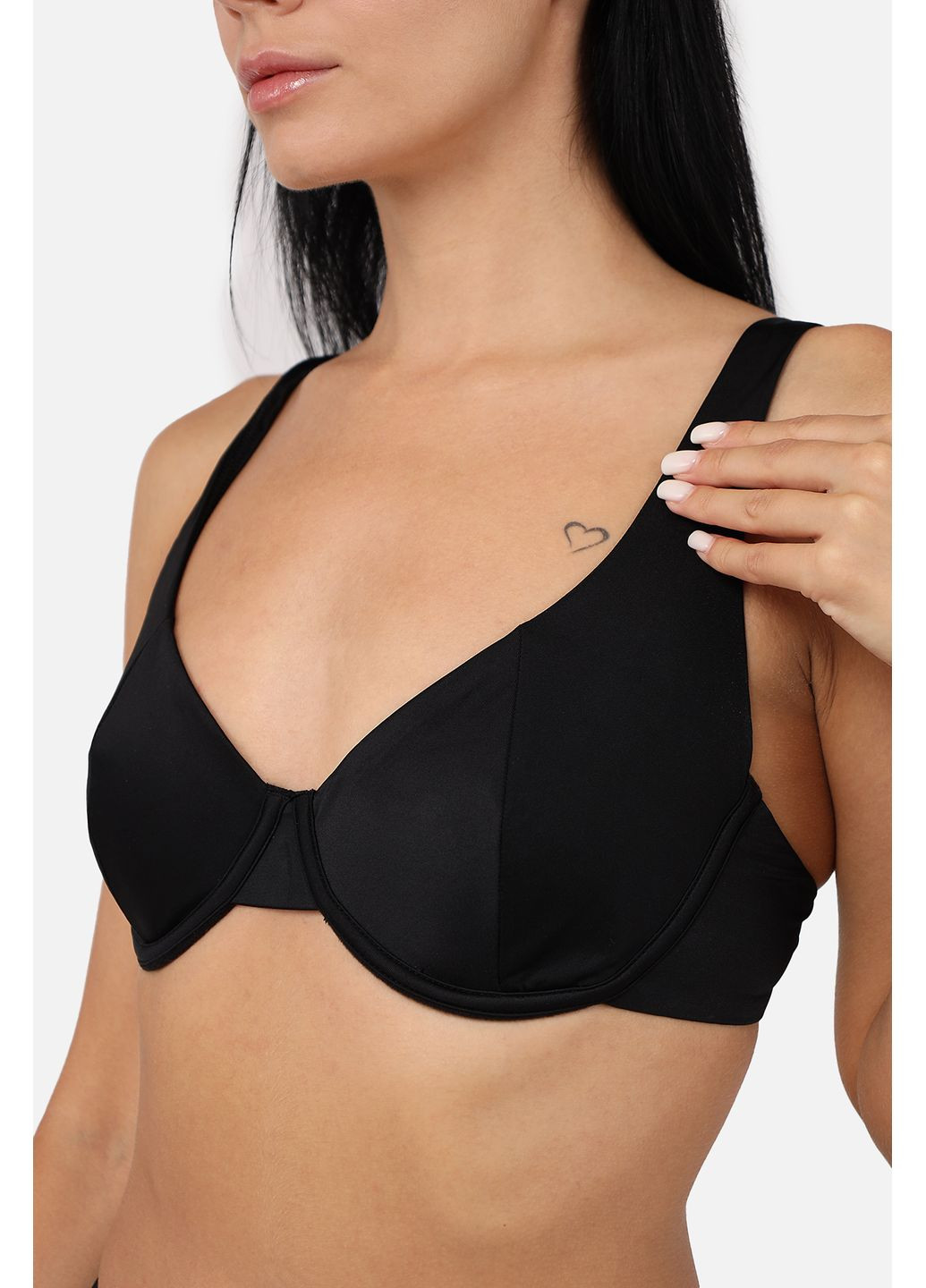 Чорний бюстгальтер класичний жіночий колір чорний cb-00278921 No Brand поліестер