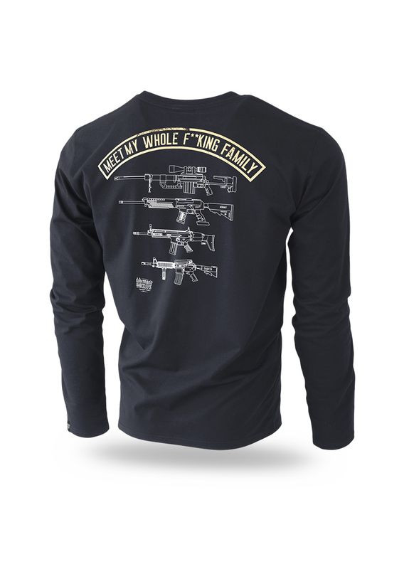 Черный демисезонный лонгслив Dobermans Aggressive