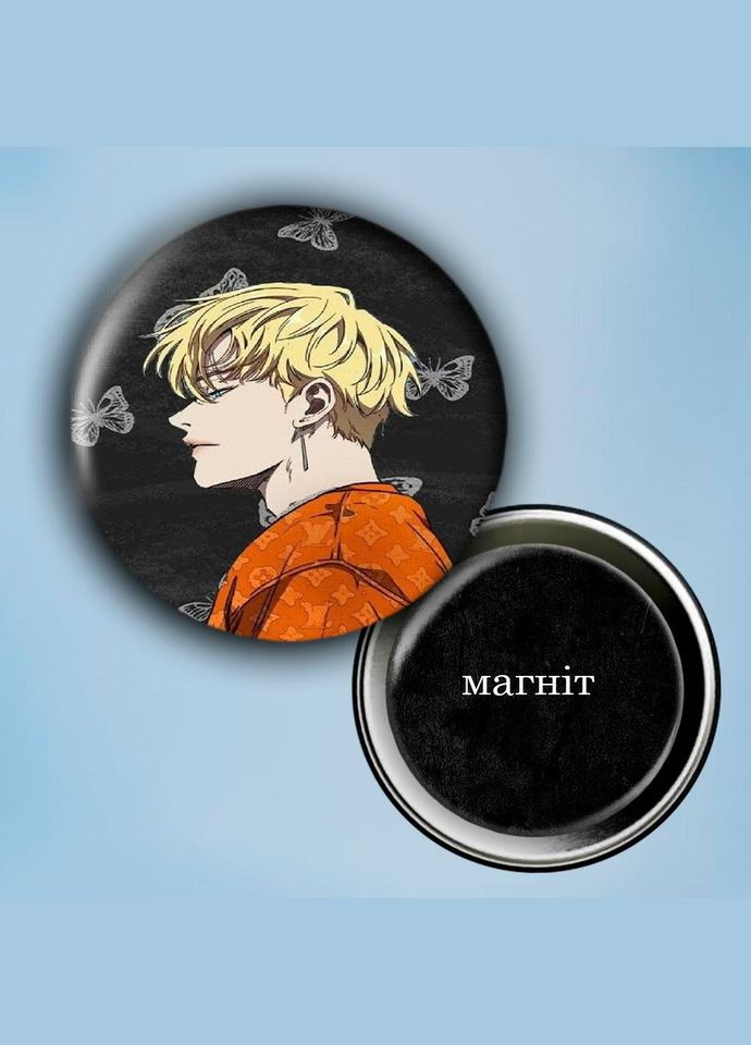 Фотомагніт (магніт на холодильник) Аніме Вітроломи #0005 56 мм чорний No Brand (309159574)