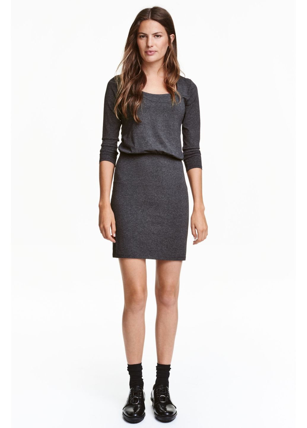 Темно-сіра сукня демісезон,темно-сірий, H&M