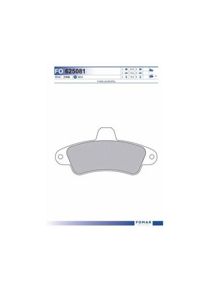 Колодки гальмівні дискові ЗАДН FORD COUGAR, MONDEO FO 625081-ua Fomar (364975090)