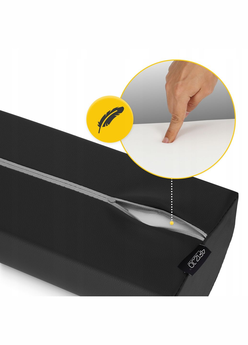 Полувалик для реабилитации и массажа 60 x 30 x 15 Black (P-5905973402910) 4FIZJO (304252716)