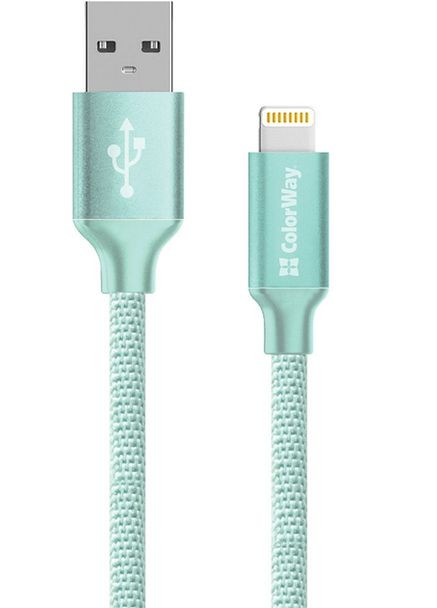 Кабель USB Apple Lightning 2.1А 1м Mint Colorway (301508013)