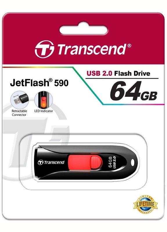 Флэш-драйв 64 GB JetFlash 590TS64GJF590K Transcend (324213166)