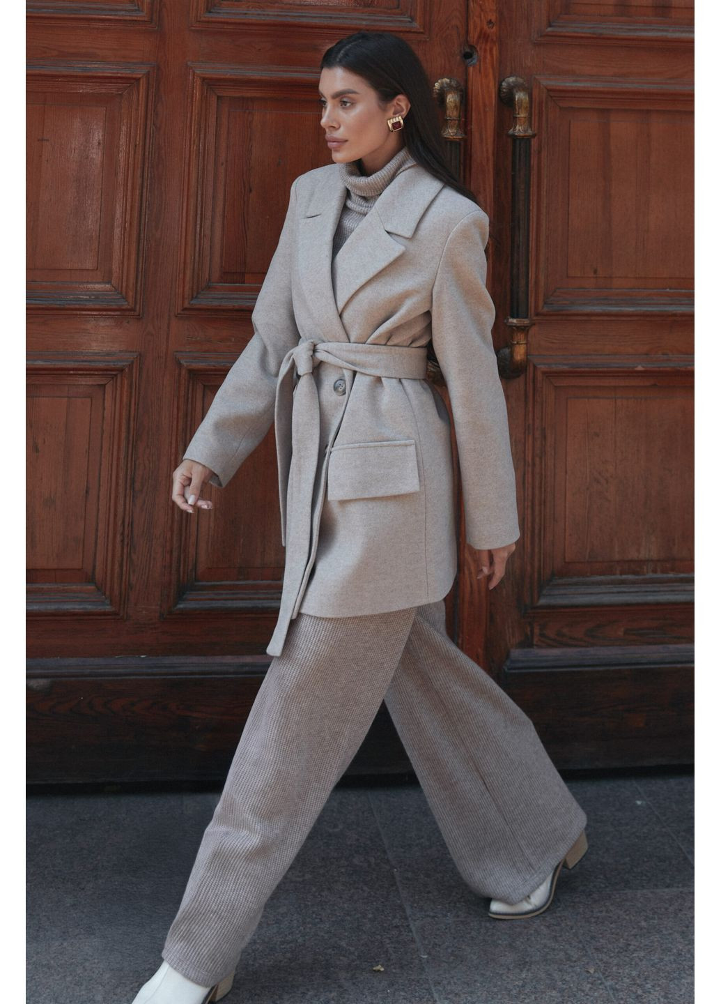 Бежевое демисезонное Пальто 2306.6457 Seventeen