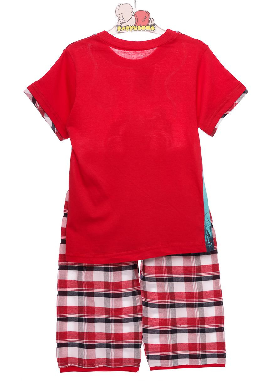 Красный летний футболка с бриджами для мальчика трикотажные look красный 152 см (31300) BABYKROHA