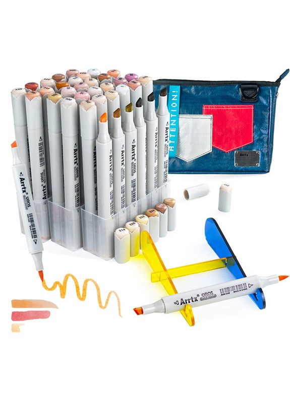 Спиртові маркери Oros ASM-03SK 36 кольорів Відтінки шкіри (LC302390) Arrtx (323111866)