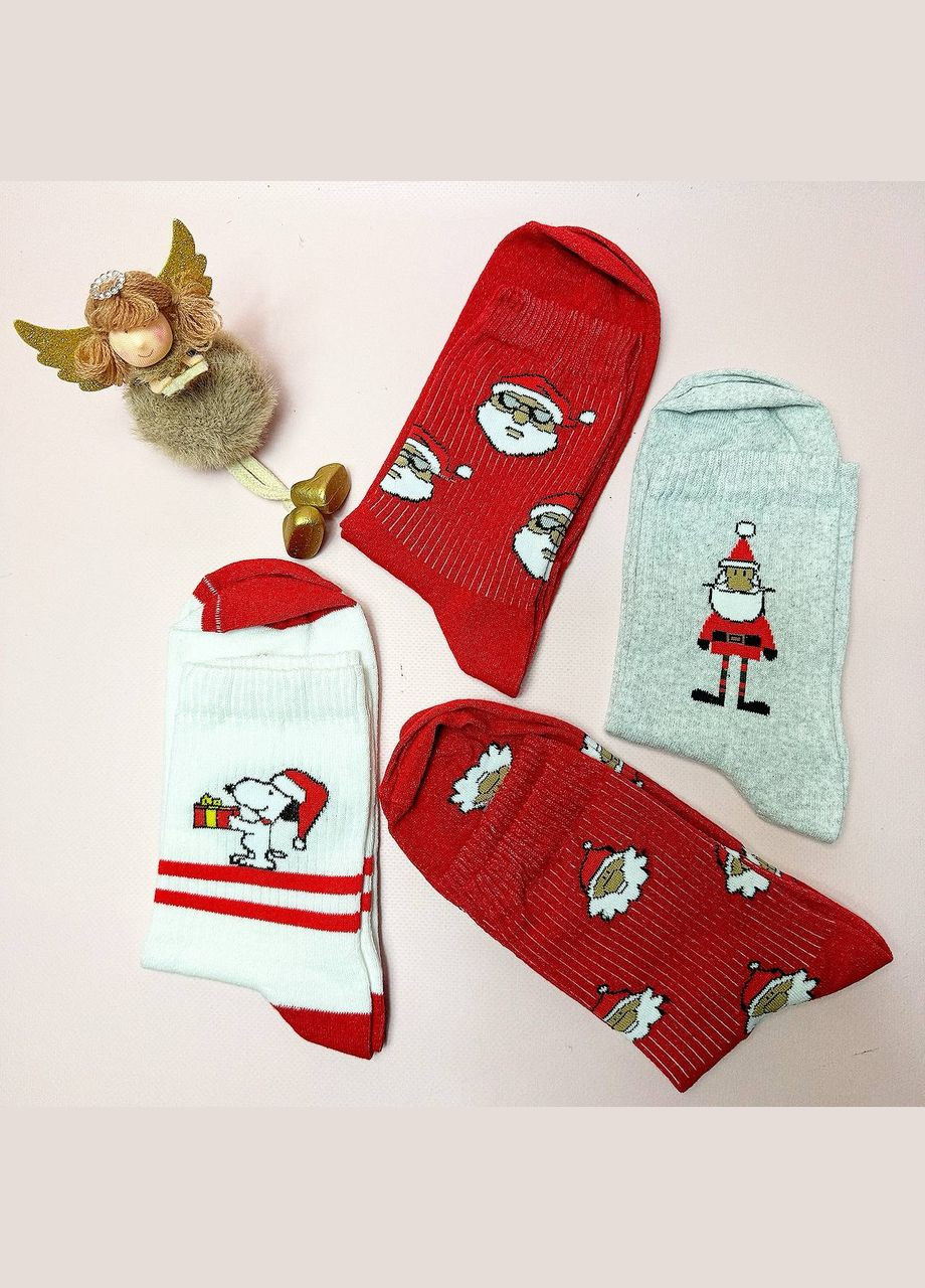 Комбіновані новорічні шкарпетки 4 пари Vakko новорічні (305054040)