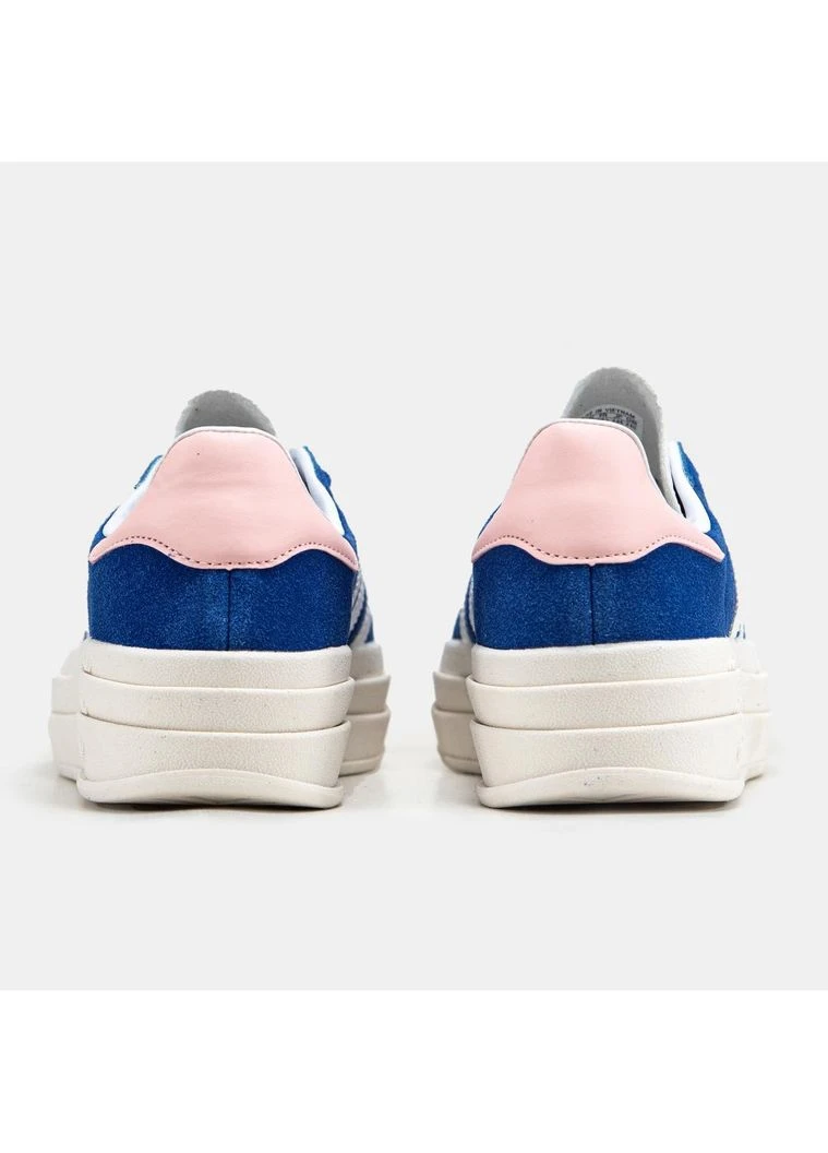 Белые демисезонные кроссовки мужские adidas gazelle bold blue white адидас газель белые No Brand