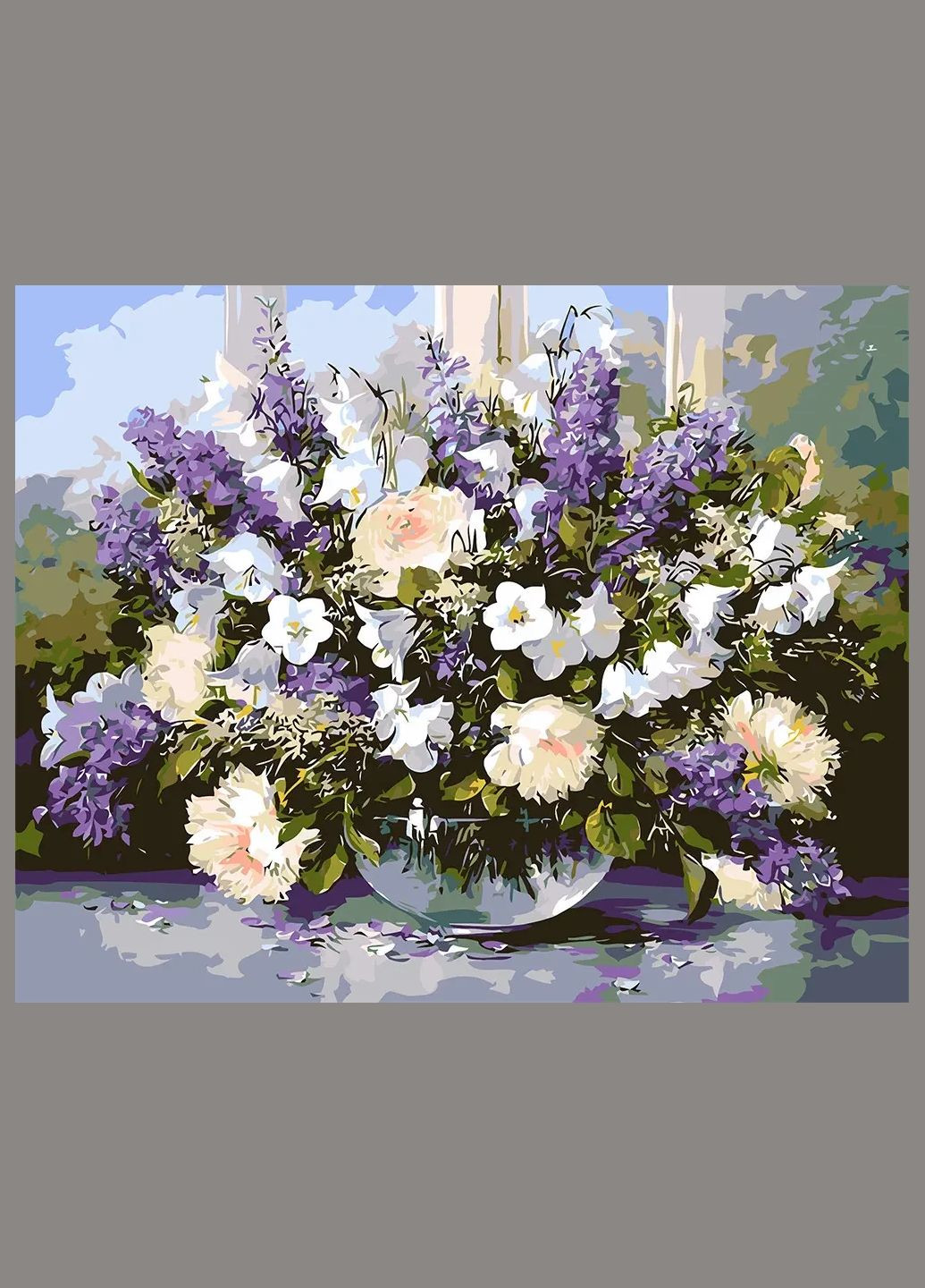 Картина за номерами Букет квітів на підвіконні Картини розфарбування по номерах 40х50 Розпис за номерами на полотні LW3073 Origami (322073547)