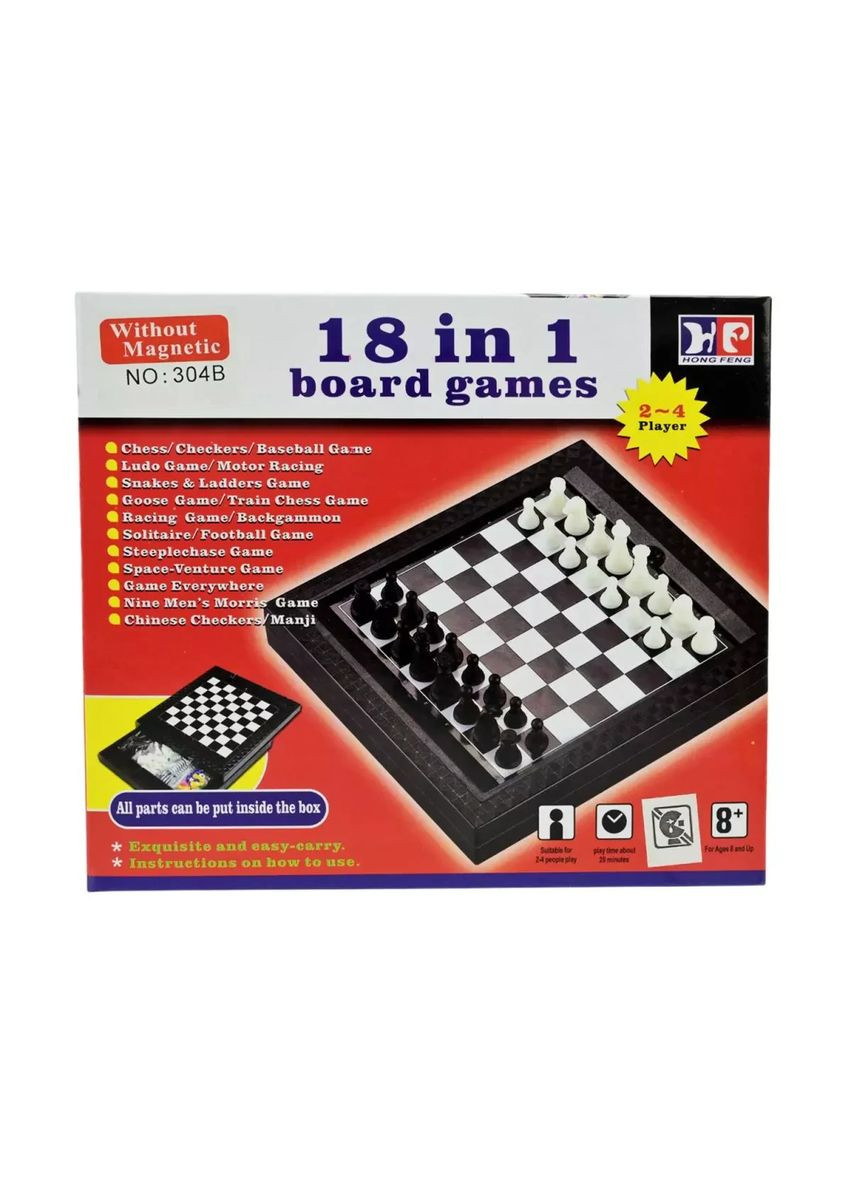Набор настольных игр 18 в 1 шахматы нарды 304B No Brand (362428702)
