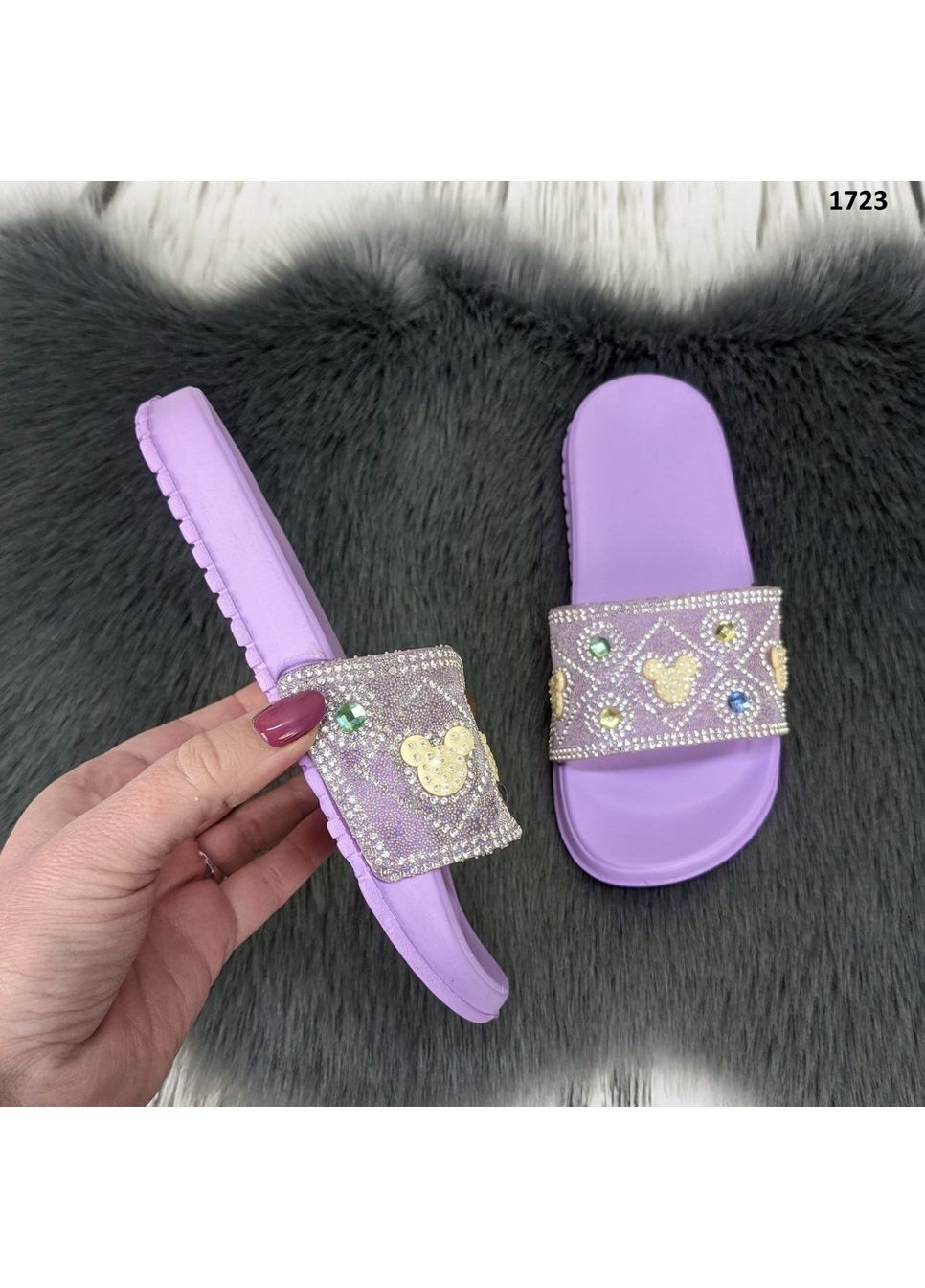 Сиреневые повседневные шлепанцы детские для девочки Fashion