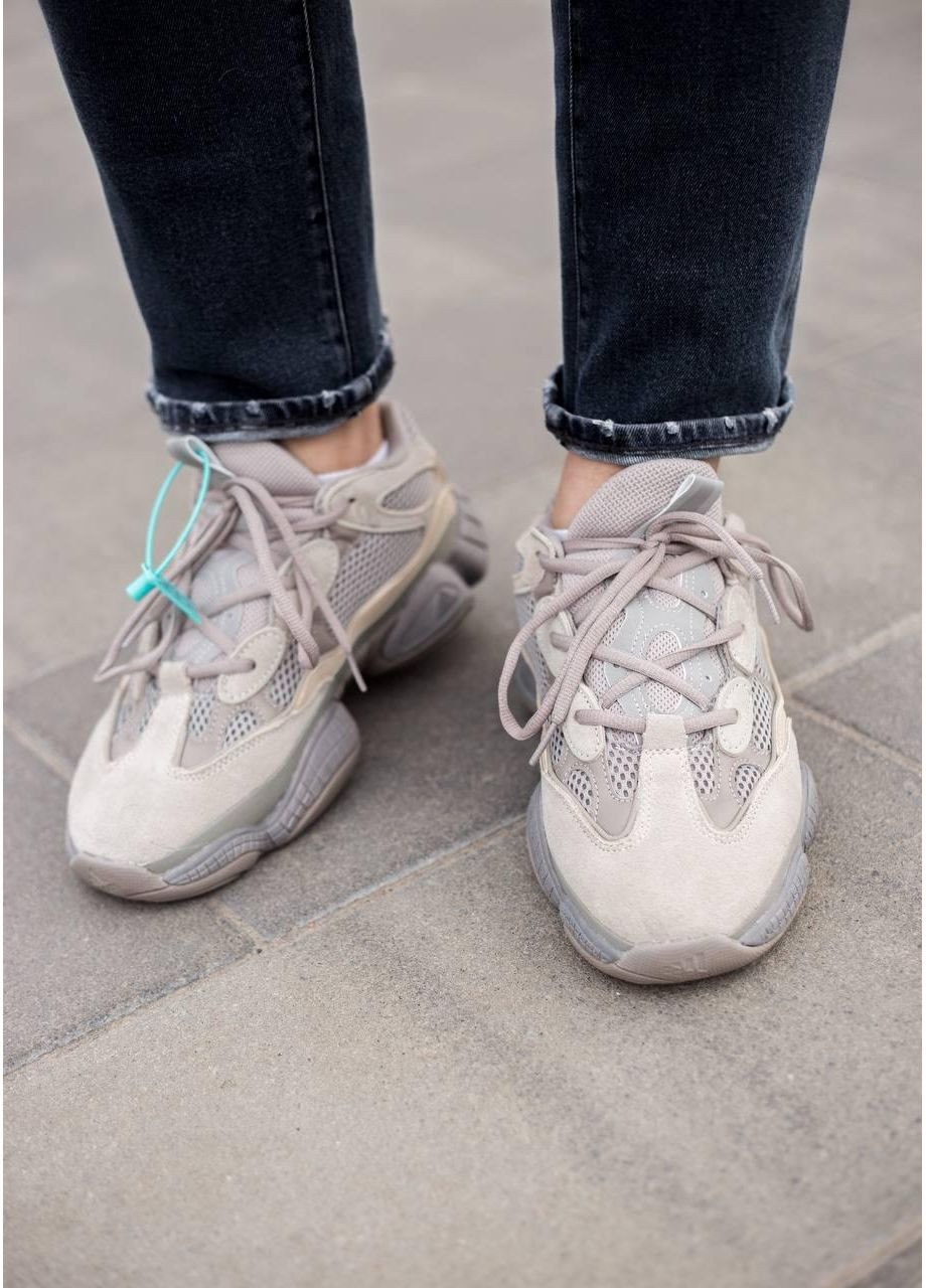 Сірі Осінні кросівки чоловічі adidas yeezy boost 500 ash grey v3 адідас ізі буст No Brand