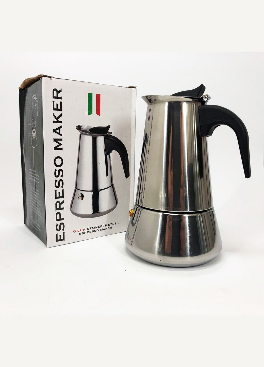 Кофеварка гейзерная из нержавеющей стали UN-1901 180 мл Unique (334876403)