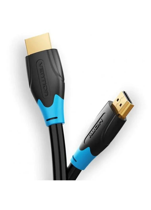 Кабель Flat HDMI v2.0 Cable Плоский 2M Black () () Vention VAA-B02-L200 (372685431)