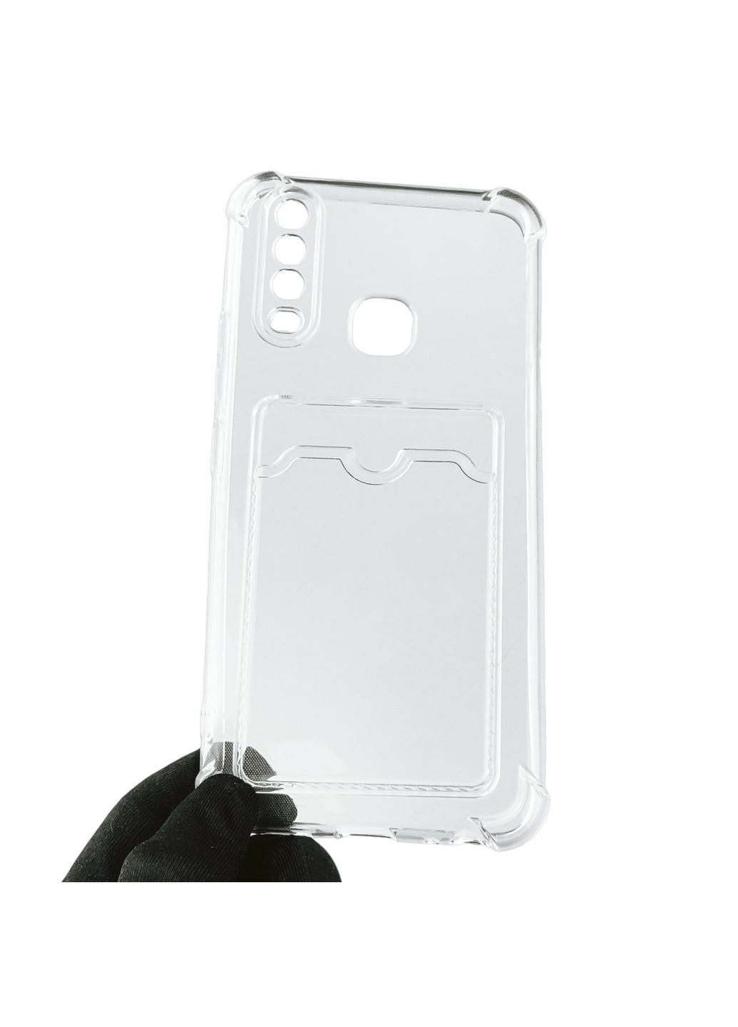 Чехол для Y17 с бронь углами с карманом для карточек k-pop на виво у17 прозрачный Vivo (366231084)