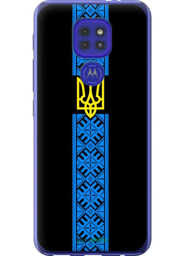Чехол на Motorola G9 Play Тризуб в вышиванке "1158u-2105-70447" Endorphone (374984383)