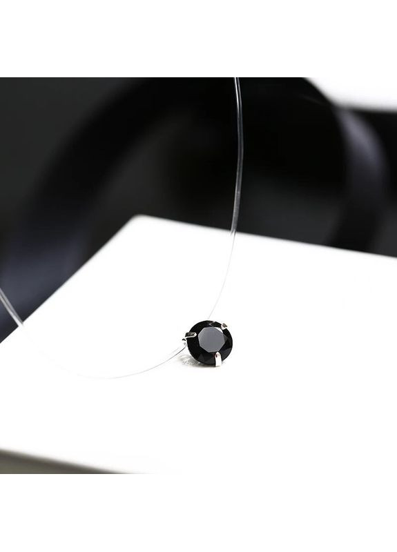 Украшение камушек на леске, подвеска на леске, колье (черный) С.Луч (366666506)