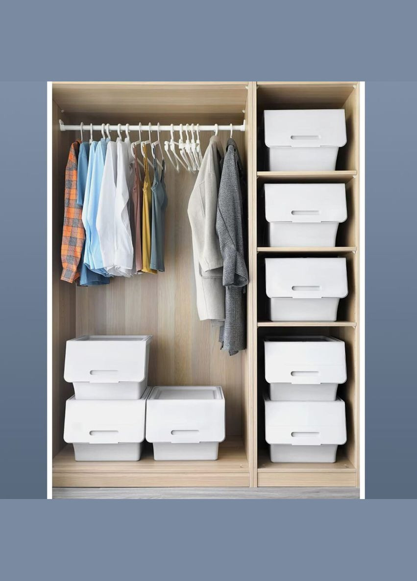 Контейнер для зберігання 45.5х28.5х31см Білий SW-00002421 Sticker Wall (337178348)