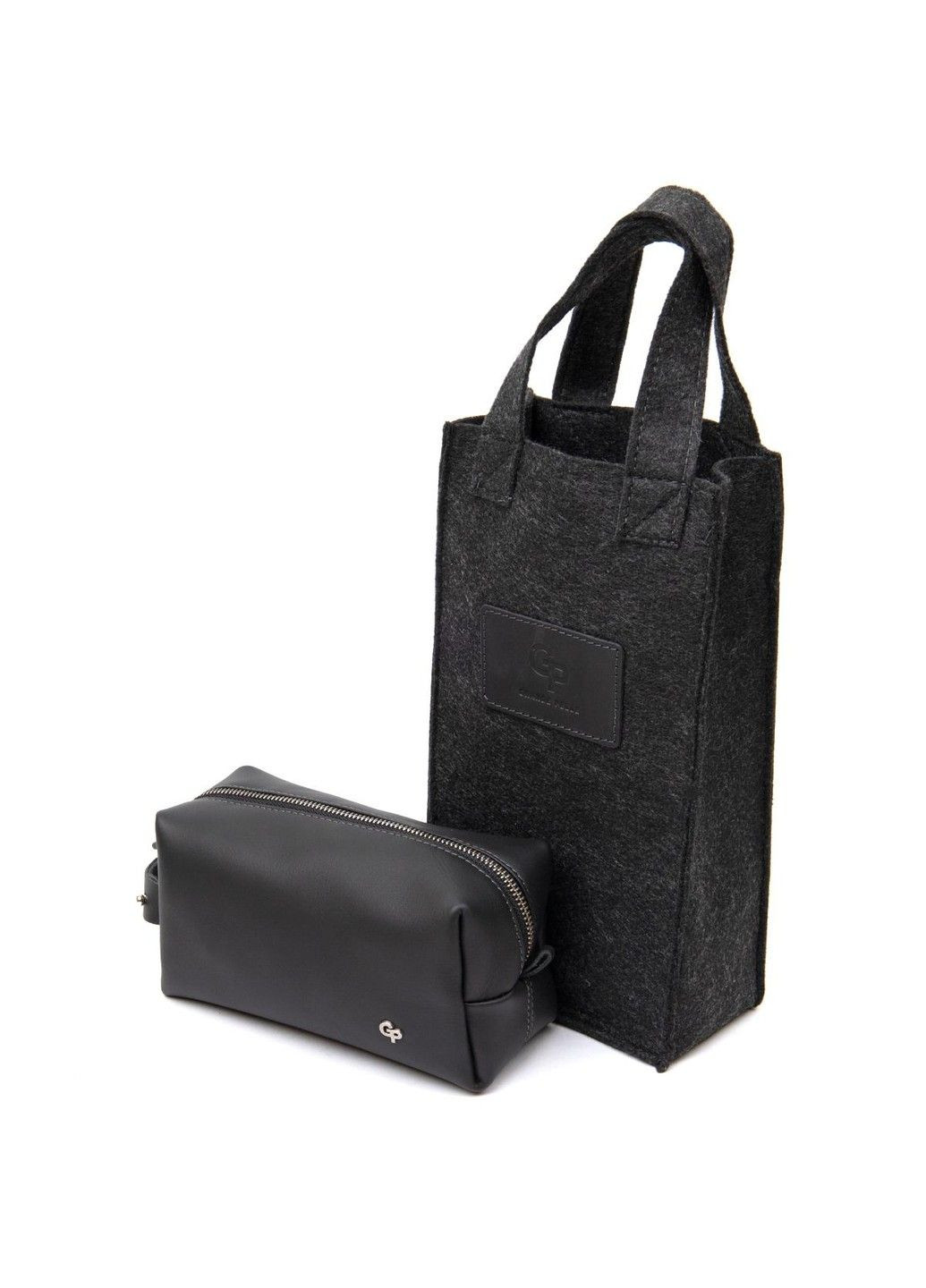 Мужской несессер кожаный матовый на молнии 11509 небольшой 18х10х8 см черный Grande Pelle (333662596)