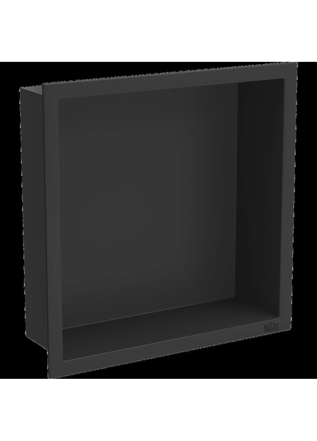 Полиця у ванну кімната вбудована чорна нержавіюча 30 см Nett YB-29 (352261569)