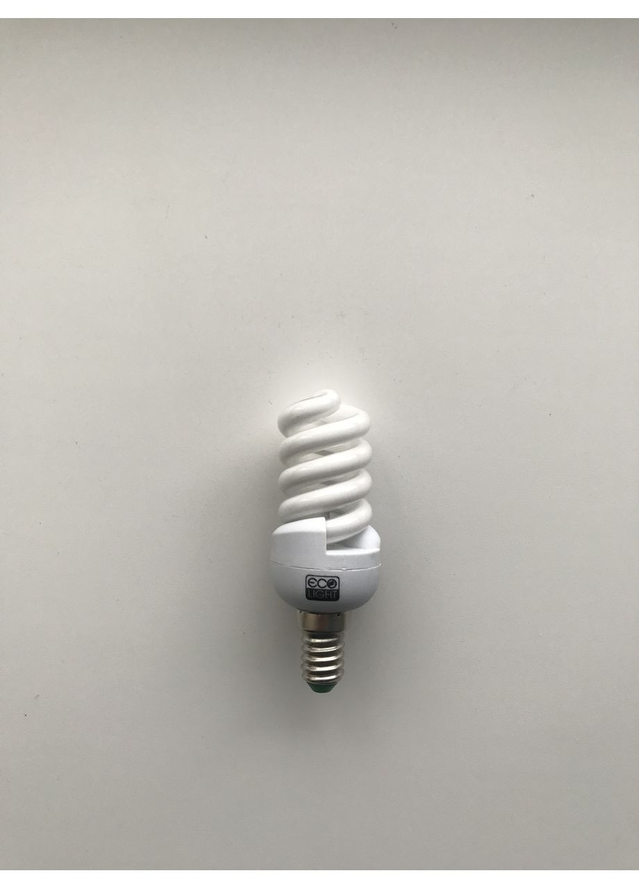 Енергозберігаюча лампа ECO LIGHT 9W 9Вт E14 5500К біле холодне яскраве світло Ecolight (369369533)
