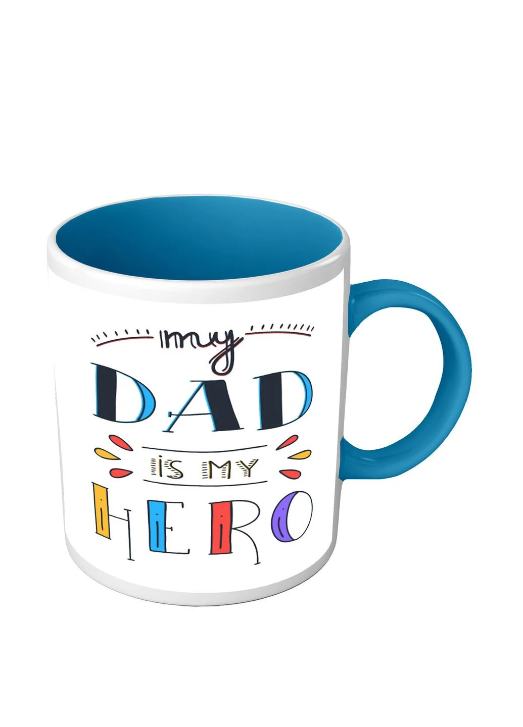 Чашка для тата кольорова - My dad is my hero No Brand (302522032)